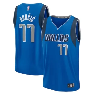 Delicioso Luka Dončić Dallas Mavericks Fast Break Replica Player Jersey Icon Edition Blue  para la gran final