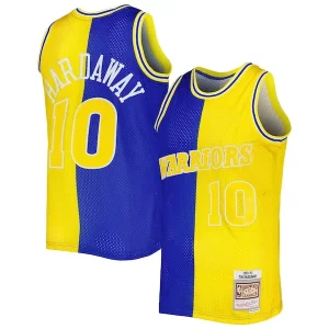 Robusto Genial Clásico Tim Hardaway Golden State Warriors Hardwood Classics 1990/91 Split Swingman Jersey Royal/Gold  para la gran final