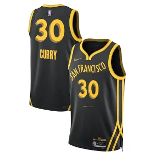 Resistente Stephen Curry Golden State Warriors Nike Unisex 2023/24 Swingman Jersey Black City Edition  para la gran final
