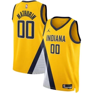 Resistente Bonito Duradero Bennedict Mathurin Indiana Pacers Jordan Brand Unisex Swingman Jersey Statement Edition Gold  para la gran final