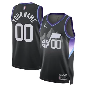 Exquisito Original Utah Jazz Jordan Brand Unisex 2024/25 Custom Swingman Jersey Statement Edition Black  para la gran final