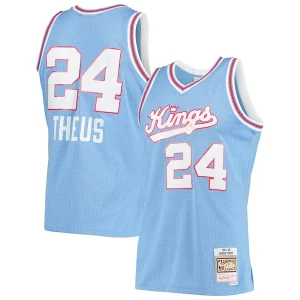 Práctico Robusto Fantástico Reggie Theus Sacramento Kings 1985/86 Hardwood Classics Swingman Jersey Light Blue  para la gran final