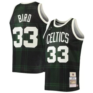 Bonito Increíble Larry Bird Boston Celtics 1985/86 Hardwood Classics Uninterrupted Swingman Jersey Black  para la gran final