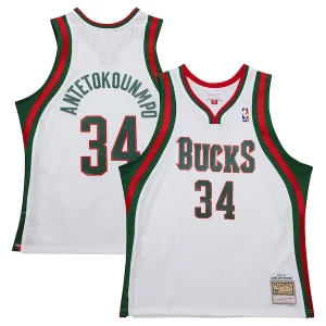 Moderno Giannis Antetokounmpo Milwaukee Bucks 2013/14 Hardwood Classics Swingman Jersey White  para la gran final