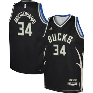 Versátil Magnífico Atractivo Giannis Antetokounmpo Milwaukee Bucks Jordan Brand Youth Swingman Jersey Statement Edition Black  para la gran final