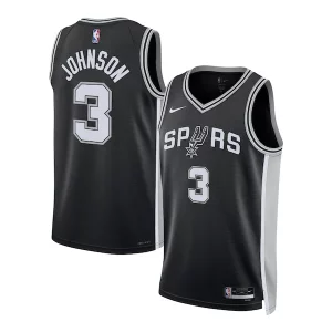 Hermoso Keldon Johnson San Antonio Spurs Nike Unisex Swingman Jersey Icon Edition Black/White  para la gran final