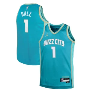 Perfecto LaMelo Ball Charlotte Hornets Jordan Brand Youth Swingman Replica Jersey City Edition Teal  para la gran final