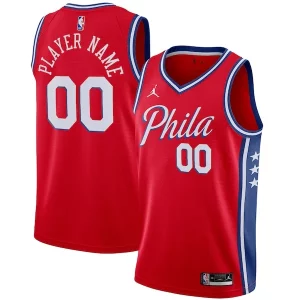 Elegante Exquisito Philadelphia 76ers Jordan Brand Swingman Custom Jersey Statement Edition Red  para la gran final