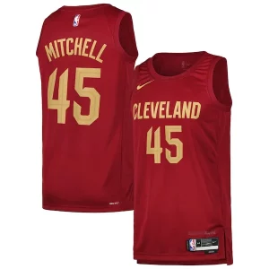 Atractivo Clásico Donovan Mitchell Cleveland Cavaliers Nike Swingman Player Jersey Icon Edition Wine  para la gran final