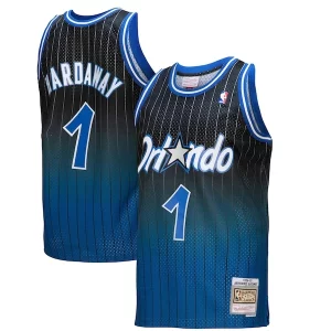 Genial Moderno Penny Hardaway Orlando Magic 1994/95 Hardwood Classics Fadeaway Swingman Player Jersey Royal/Black  para la gran final