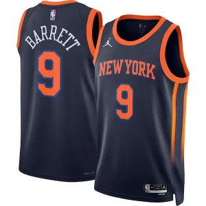 Fantástico Clásico Hermoso RJ Barrett New York Knicks Jordan Brand Unisex Swingman Jersey Statement Edition Navy  para la gran final
