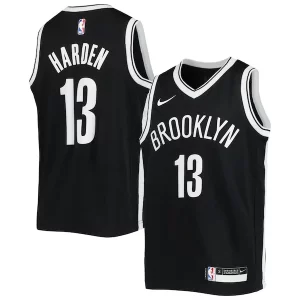 Original James Harden Brooklyn Nets Nike Youth Swingman Jersey Icon Edition Black  para la gran final