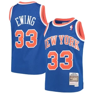 Maravilloso Atractivo Bonito Patrick Ewing New York Knicks Youth Hardwood Classics Swingman Throwback Jersey Blue  para la gran final