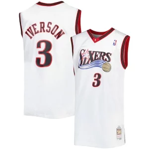 Delicioso Perfecto Allen Iverson Philadelphia 76ers Big & Tall Hardwood Classics 1996/97 Swingman Jersey White/Black/Red/Royal  para la gran final