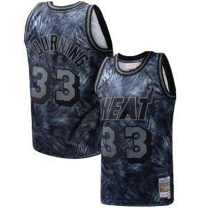 Bonito Resistente Lujoso Alonzo Mourning Miami Heat Hardwood Classics 1996/97 Tie Dye Swingman Jersey Black  para la gran final