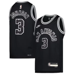 Lujoso Keldon Johnson San Antonio Spurs Nike Youth 2022/23 Swingman Jersey Classic Edition Black  para la gran final