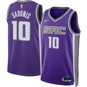 Práctico Atractivo Domantas Sabonis Sacramento Kings Nike Unisex Swingman Jersey Icon Edition Purple  para la gran final
