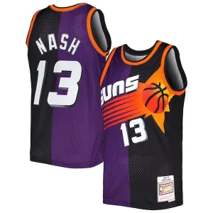 Encantador Steve Nash Phoenix Suns Hardwood Classics 1996/97 Split Swingman Jersey Purple/Black  para la gran final
