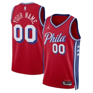 Sofisticado Philadelphia 76ers Jordan Brand Unisex 2022/23 Swingman Custom Jersey Statement Edition Red  para la gran final