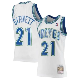 Fácil de llevar Práctico Kevin Garnett Minnesota Timberwolves 1995/96 Hardwood Classics Swingman Jersey White  para la gran final