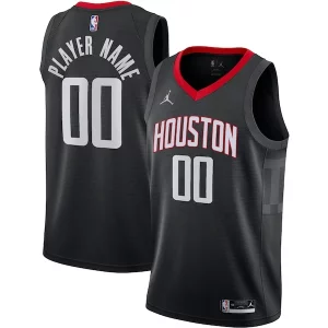 Genial Práctico Versátil Houston Rockets Jordan Brand Swingman Custom Jersey Statement Edition Black  para la gran final