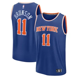 Robusto Genial Encantador Jalen Brunson New York Knicks Fast Break Replica Player Jersey Icon Edition Blue  para la gran final