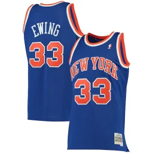 Único Maravilloso Patrick Ewing New York Knicks 1991/92 Big & Tall Hardwood Classics Swingman Jersey Blue  para la gran final