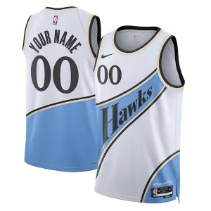 Elegante Chulo Atlanta Hawks Nike Unisex 2024/25 Custom Swingman Jersey City Edition White  para la gran final