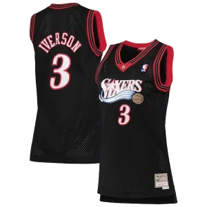 Único Cool Fácil de llevar Allen Iverson Philadelphia 76ers Women's 2000/01 Hardwood Classics Swingman Jersey Black  para la gran final
