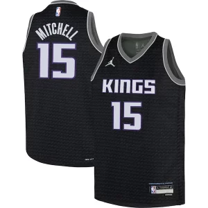Encantador Robusto Clásico Davion Mitchell Sacramento Kings Jordan Brand Youth Swingman Jersey Statement Edition Black  para la gran final