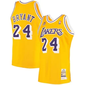 Chulo Men's Los Angeles Lakers Kobe Bryant Gold 2007 Hardwood Classics Authentic Jersey  para la gran final