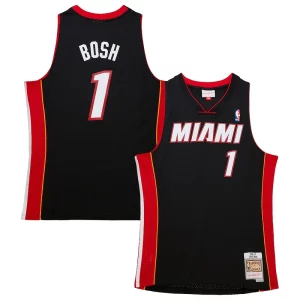 Práctico Hermoso Chris Bosh Miami Heat Hardwood Classics Swingman Jersey Black  para la gran final