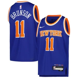 Fantástico Jalen Brunson New York Knicks Nike Youth Swingman Jersey Icon Edition Blue  para la gran final