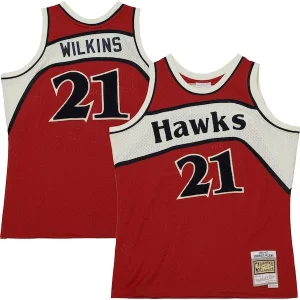 Clásico Dominique Wilkins Atlanta Hawks 1986/87 Hardwood Classics Off Court Swingman Jersey Red  para la gran final