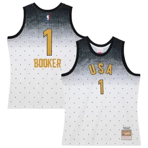 Atractivo Ideal Práctico Devin Booker Team USA 2016 Hardwood Classics Rising Stars Swingman Jersey White  para la gran final
