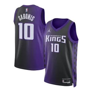 Original Domantas Sabonis Sacramento Kings Jordan Brand Unisex Swingman Jersey Statement Edition Purple  para la gran final