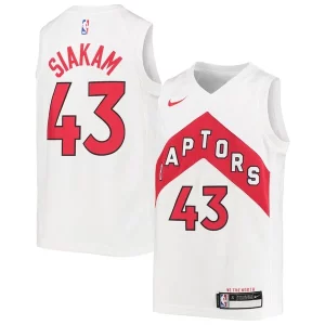 Magnífico Pascal Siakam Toronto Raptors Nike Youth Swingman Jersey Association Edition White/Red  para la gran final