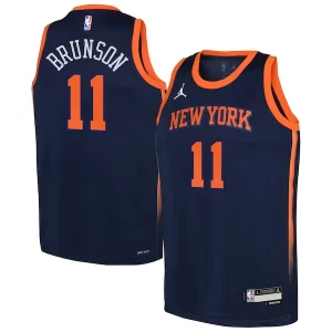 Práctico Duradero Jalen Brunson New York Knicks Jordan Brand Youth Swingman Jersey Statement Edition Navy  para la gran final