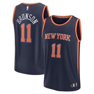 Robusto Moderno Jalen Brunson New York Knicks Youth Fast Break Replica Player Jersey Statement Edition Navy  para la gran final