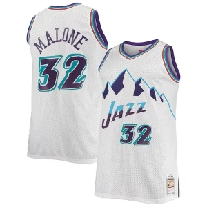 Clásico Hermoso Estupendo Karl Malone Utah Jazz 1996/97 Big & Tall Hardwood Classics Swingman Jersey White/Purple  para la gran final