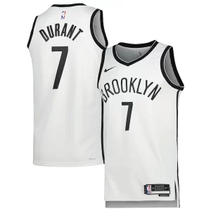 Estupendo Increíble Kevin Durant Brooklyn Nets Nike Unisex Swingman Jersey Association Edition White/Black  para la gran final