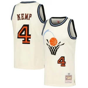 Único Lujoso Práctico Shawn Kemp Cleveland Cavaliers Chainstitch Swingman Jersey Cream  para la gran final