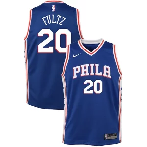 Moderno Fácil de llevar Markelle Fultz Philadelphia 76ers Nike Youth Swingman Jersey Blue Icon Edition  para la gran final