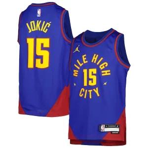 Original Atractivo Nikola Jokic Denver Nuggets Jordan Brand Youth Swingman Jersey Statement Edition Blue  para la gran final
