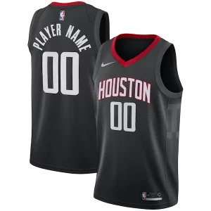 Único Ideal Houston Rockets Nike Swingman Custom Jersey Black Statement Edition  para la gran final