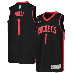 Maravilloso John Wall Houston Rockets Nike Youth 2020/21 Swingman Player Jersey Earned Edition Black  para la gran final