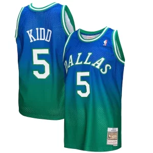 Increíble Genial Moderno Jason Kidd Dallas Mavericks 1994/95 Hardwood Classics Fadeaway Swingman Player Jersey Green/Navy  para la gran final