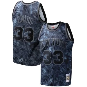 Comodo Patrick Ewing New York Knicks Hardwood Classics 1991/92 Tie Dye Swingman Jersey Black  para la gran final