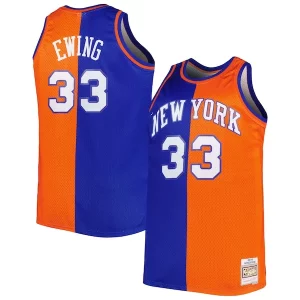 Estupendo Hermoso Sofisticado Patrick Ewing New York Knicks Big & Tall Hardwood Classics 1991/92 Split Swingman Jersey Blue/Orange  para la gran final