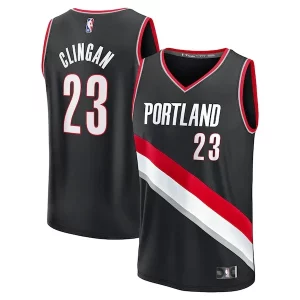 Moderno Donovan Clingan Portland Trail Blazers 2024 NBA Draft Fast Break Player Jersey Icon Edition Black  para la gran final